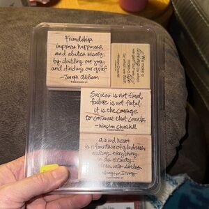 Stampin’ Up. Inspirational Quote Rubber Stamps Set